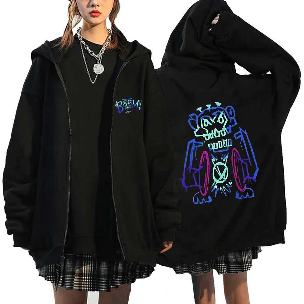 Arcane Jinx Boom Fashion Hoodie Mens Gaming Couple Long Sleeve Zipper Sweatshirt Cartoon Kawaii Zipper Harajuku Sweatshirt W250408