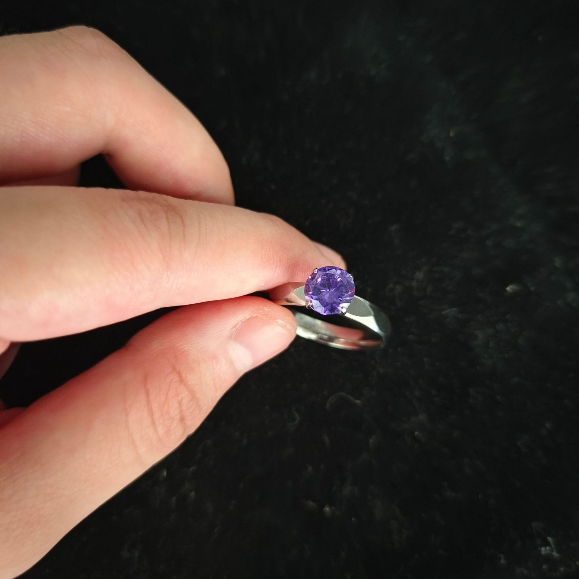 Top Source New Twelve Birthdays December Birth Stone Zirconia Hand Decoration Month Stainless Steel Ring