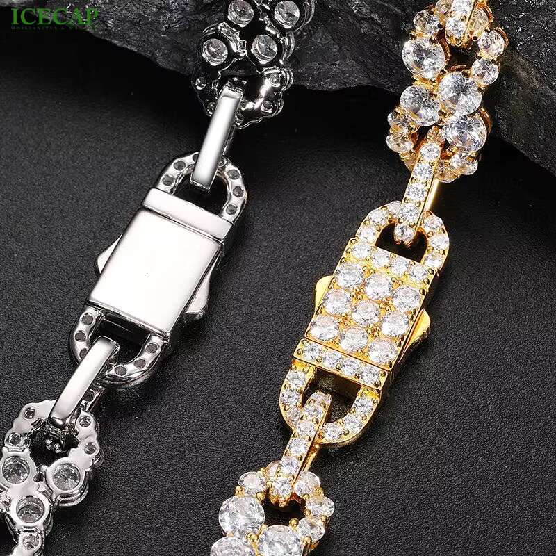 Rapper Style Fine Jewelry Hip Hop Tennis Chain Mens Necklace 925 Sterling Silver VVS Moissanite Diamond Iced Out Charm Necklace
