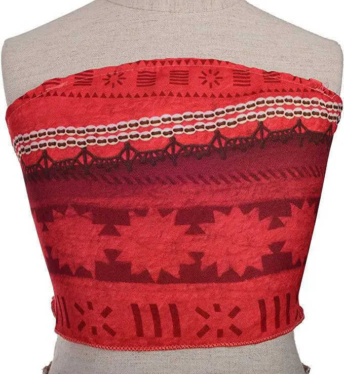 Disney New Moana Episode 2 Costume Princess Vaiana Role Play Sleeveless Dress Girl Carnival Costume Preschool Polynesian Costume X250408
