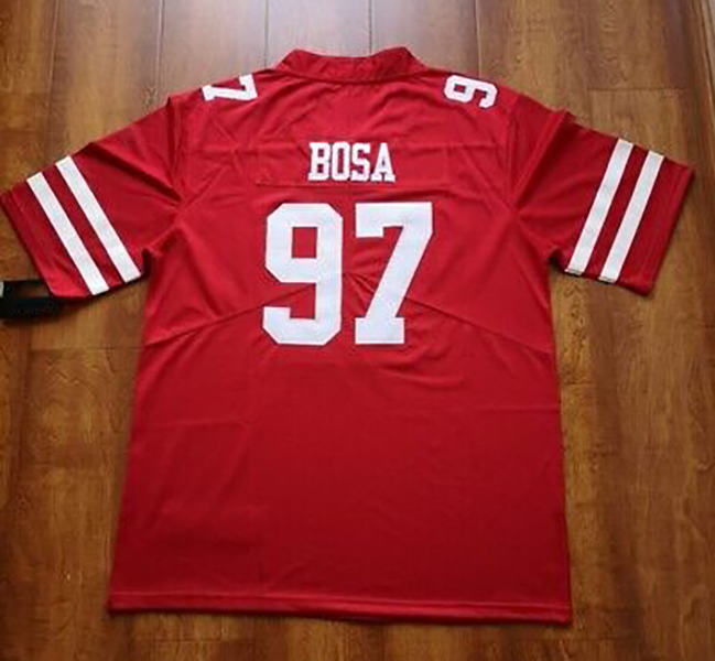 16 Montana Custom Football Jersey Rice McCaffrey Mason Mordecai Bosa Jerseys Mens Womens Youth