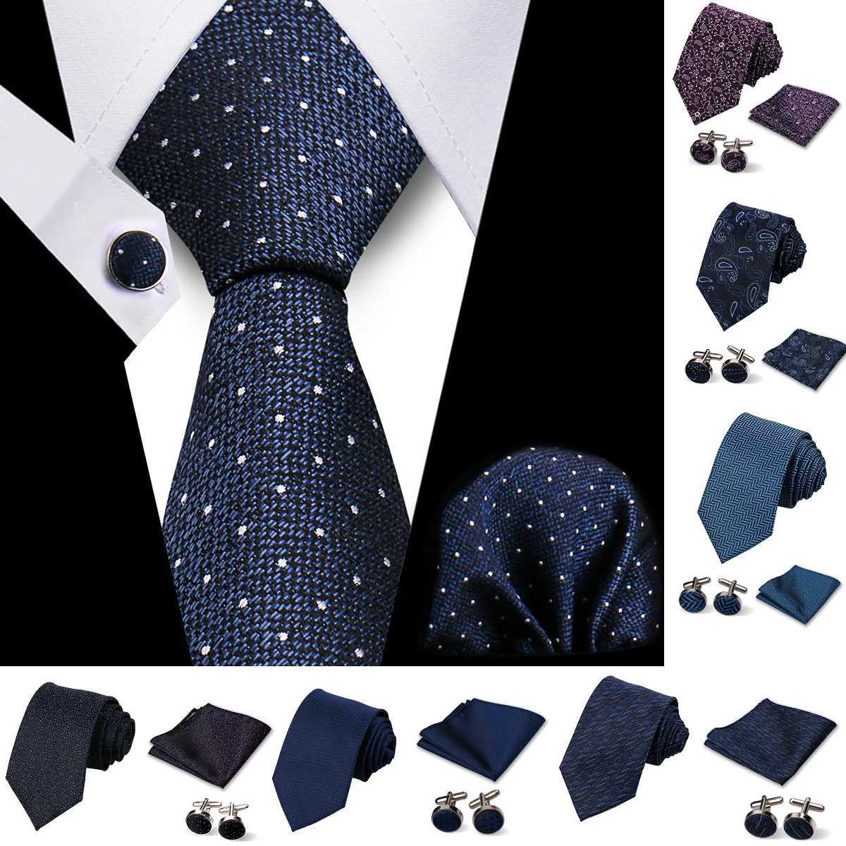 Luxury 8CM Man Tie Set Necktie For Men Business Pocket Square Cufflinks 3pcs Set Suit For Wedding Gro Grosman Shirts Gravata X250407
