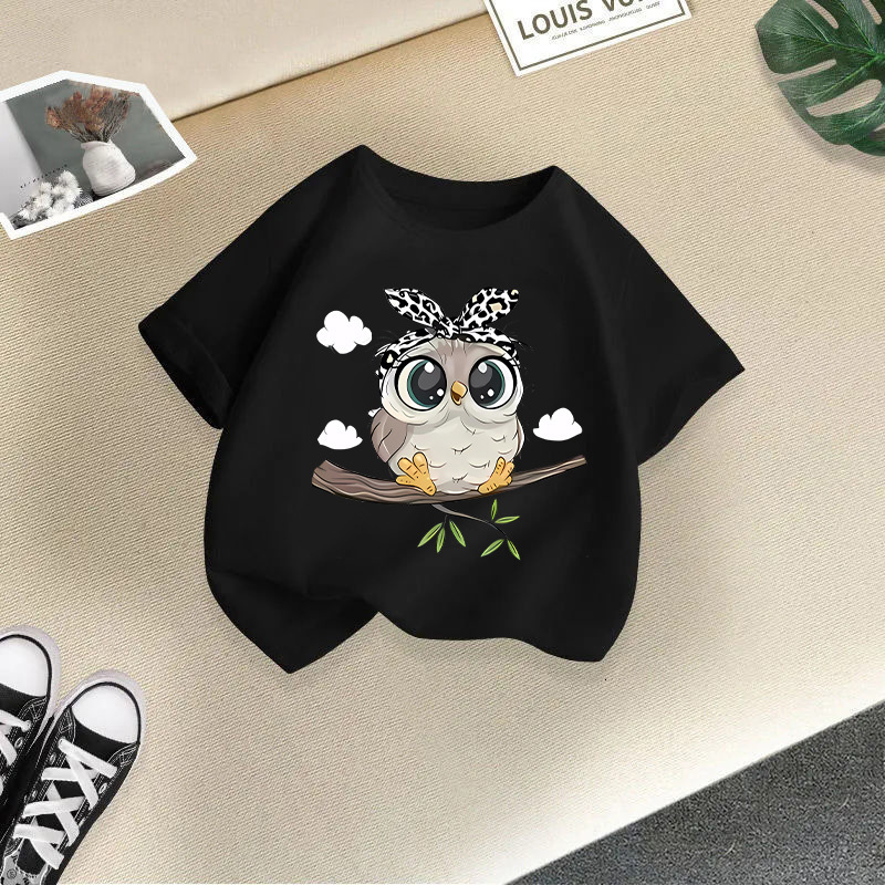 Ddmyshoesvip Girls T Shirt Short New Western Style Top Boys Half Sleeved Children S Summer Clothing