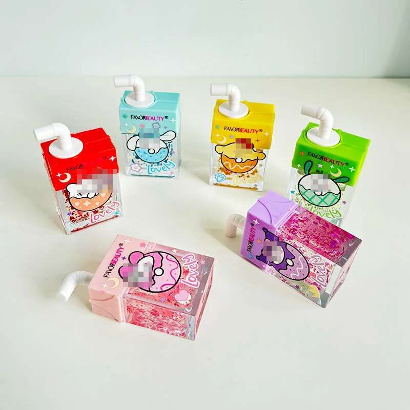 24Pcs Cute Cartoon Shiny Oil Set Lip Gloss Girls Woman Waterproof Longlasting Natural Moisturizing Lips Makeup
