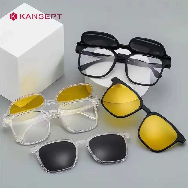 Mens womens polarized sunglasses prescription reading glasses blue light glasses #TJ2190 magnetic clip on optical Myopia glasses W250408