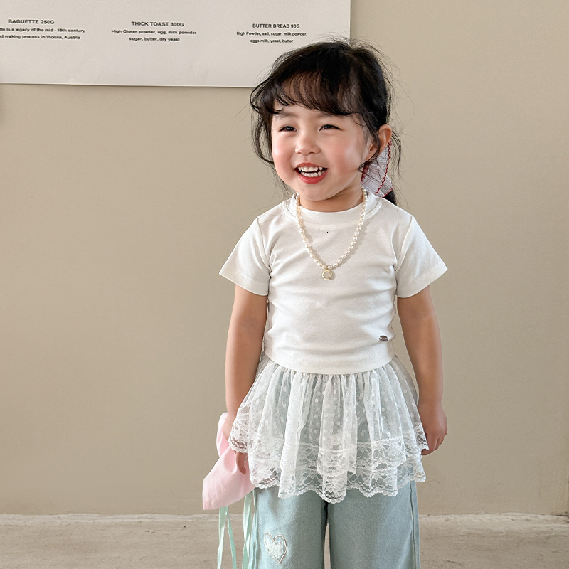 Ddmyshoesvip Clothing Girls Short Sleeved T Shirt Spring New Item Children S Korean Version Base Shirt Top Baby Girl S Clothing