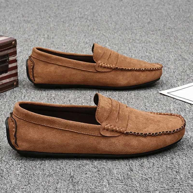 FAshion Suede Men Casual Shoes Breathable Comfort Slip-on Mens Driving Shoes luxury brand Men Loafers Mens Lazy Shoes Z251107