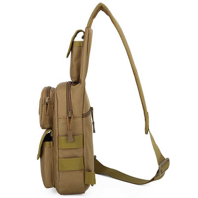 Men Tactical Shoulder Crossbody Bag Nylon Outdoor Hunting Camping Fishing Army Trekking Military Chest Sling Bag Hiking BackpackC250407