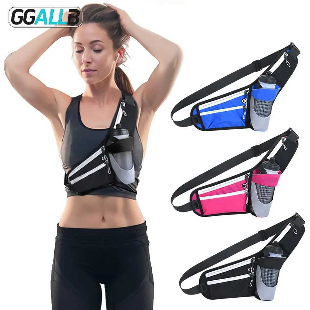 Running strap adjustable 2-zip pockets running waist bag mens moisturizing bag hiking and jogging Fanny bag Z250407
