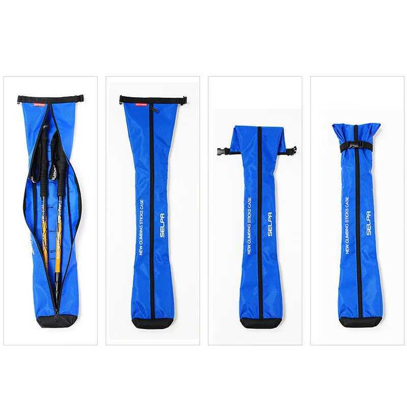 Foldable Hiking Pole Storage Bag Compact Trekking Stick Organizer Pouch Durable Backpack Attachment for Walking Stick AccessoryC250407