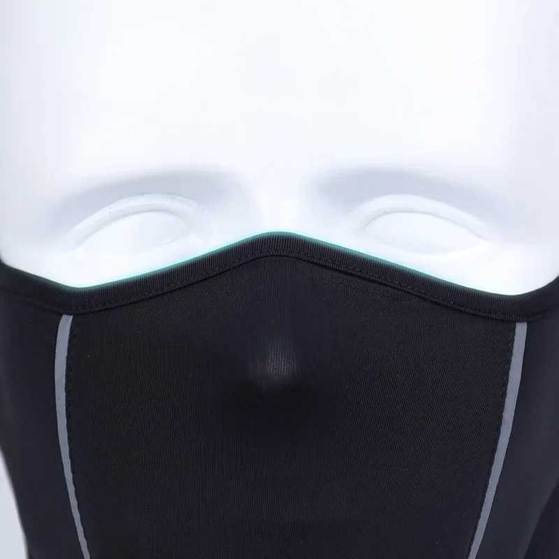 Reflective Night Walk Half Face facial mask Summer Silk Sunscreen Dustproof Neck Scarf Sports Bandage Balana Balaclava MensT250407