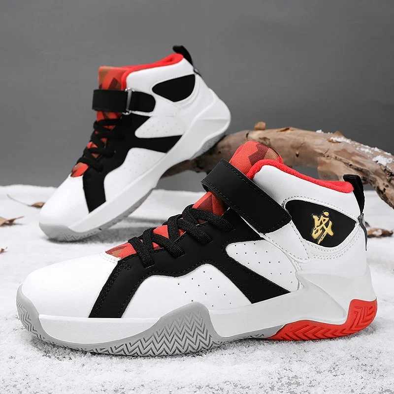Childrens basketball shoes childrens sports shoes elastic breathable shoes boys casual sports shoes wear-resistant and anti slip sports shoes W250407