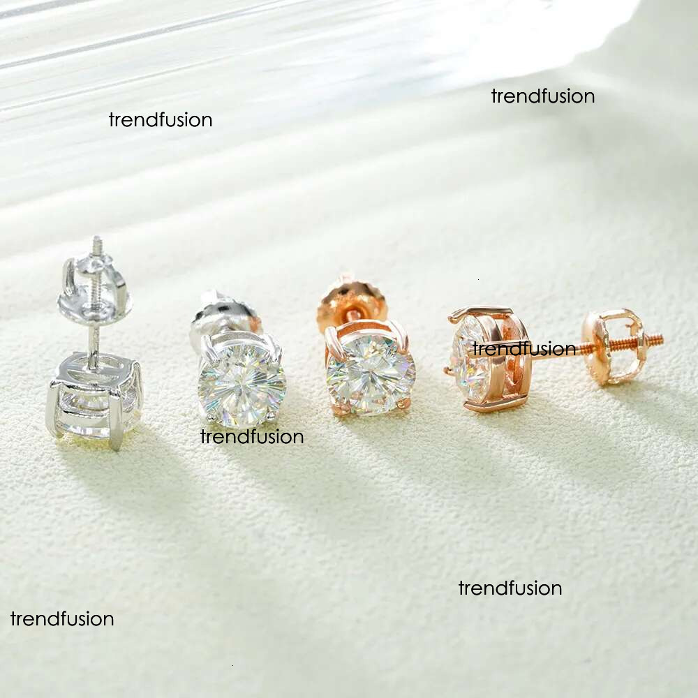 pass dia tester VVS1 D color moissanite designer for women sterg sier earrings Circular Cherry blossom cutting mens hip hop jewelry gift