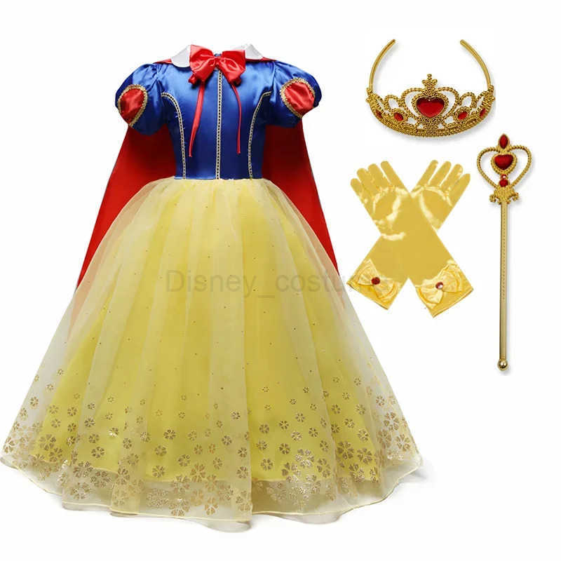 Disney Snow White childrens clothing sequins birthday party dress long haired princess Cinderella role-playing costume Halloween costume X250408
