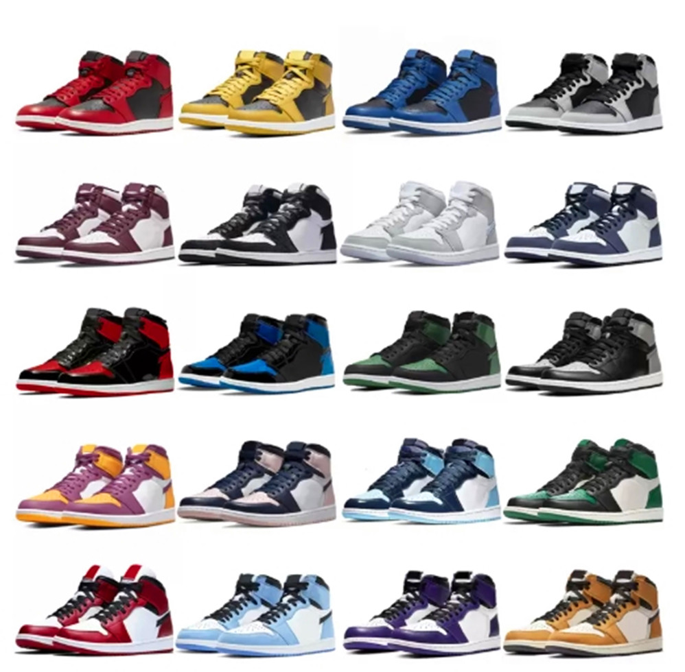 Jumpm an 1 Men Women Basketball Shoes University Blue Hyper Royal Smoke Grey 1s Chicagos Red Dark Mocha OG Digital Pink walking Outdoor trainers Sneakers Size