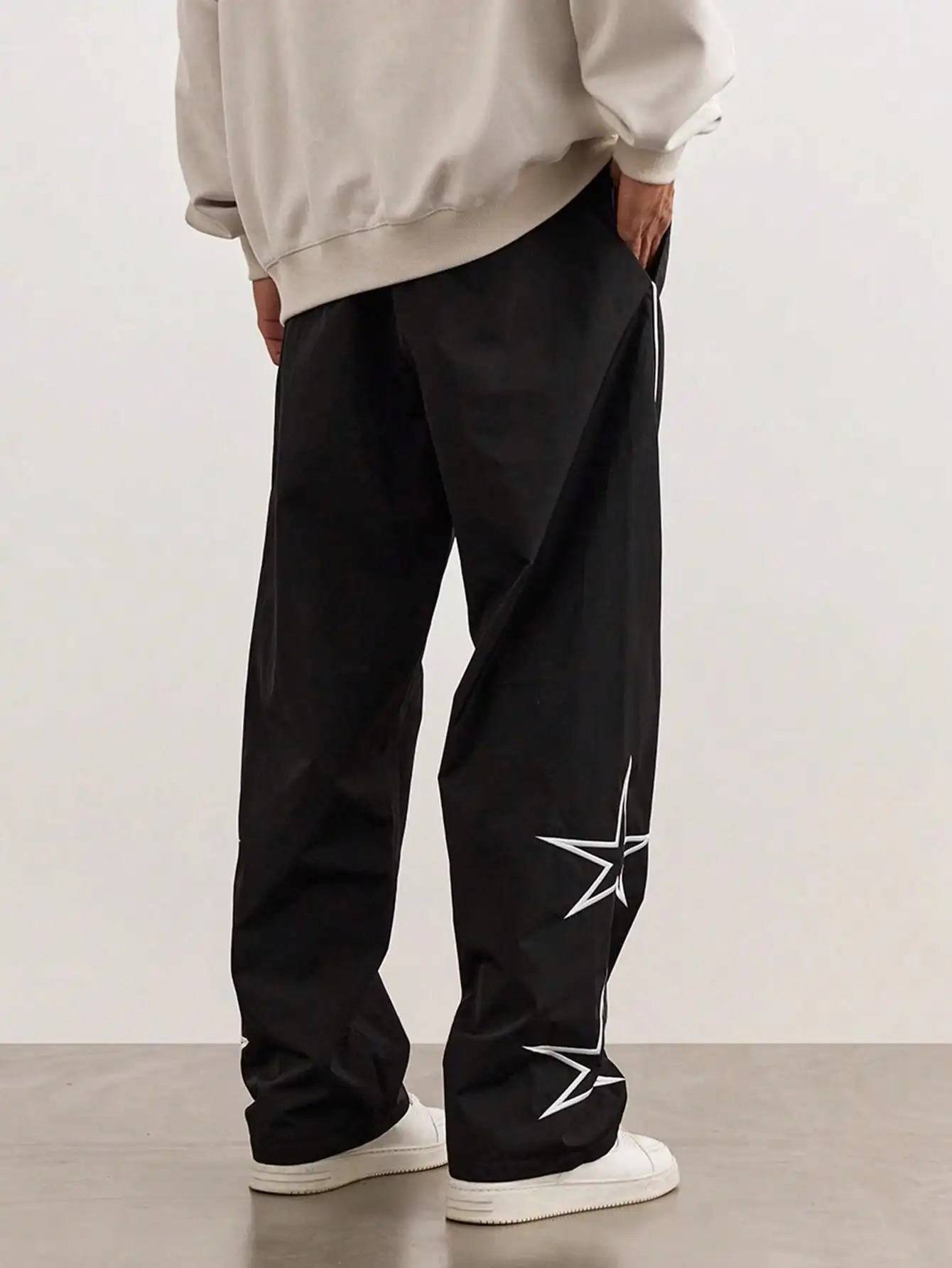 Mens straight leg pocket printed cargo pants loose casual outdoor mens work hiking and fishing 250403