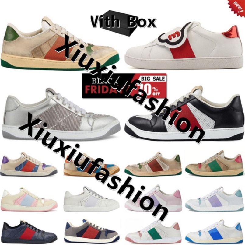 Designer Luxury Casual Shoes Men Women Leather Ace Sneakers Snake Tiger Embroidered Fashion Outdoor Flat Shoes 2025 with box