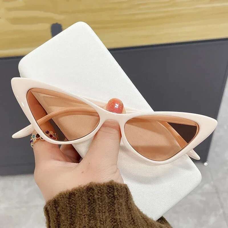Fashion Women's Cat Eye Sunglasses Triangle Vintage Design UV400 Sun Glasses Unisex Classic Small Outdoor Goggle Shades