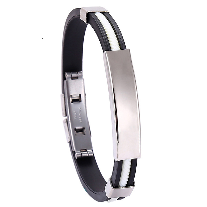 New men's titanium steel silicone that does not fade, high-end bracelet give to friends