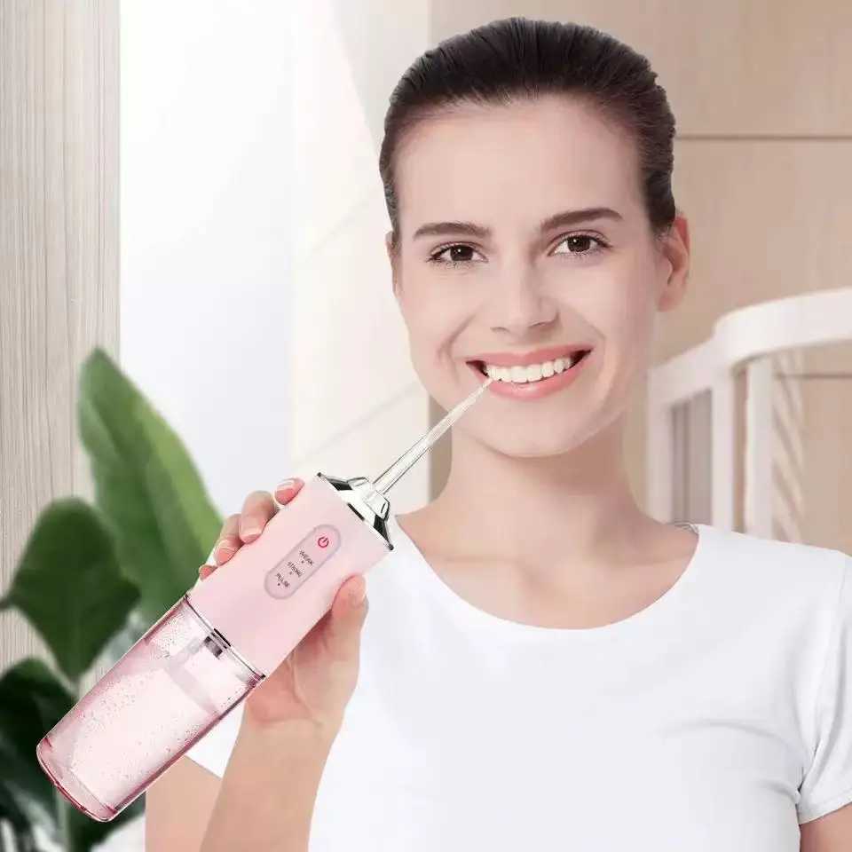 Oral irrigator+4 Jets 3-mode USB charging sink portable dental sink nozzle waterproof irrigator M250408