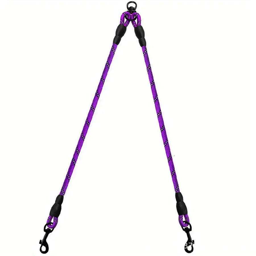 Pet with one trailer and two braids, PP round rope, chain, walking dog leash, double leash topstamp