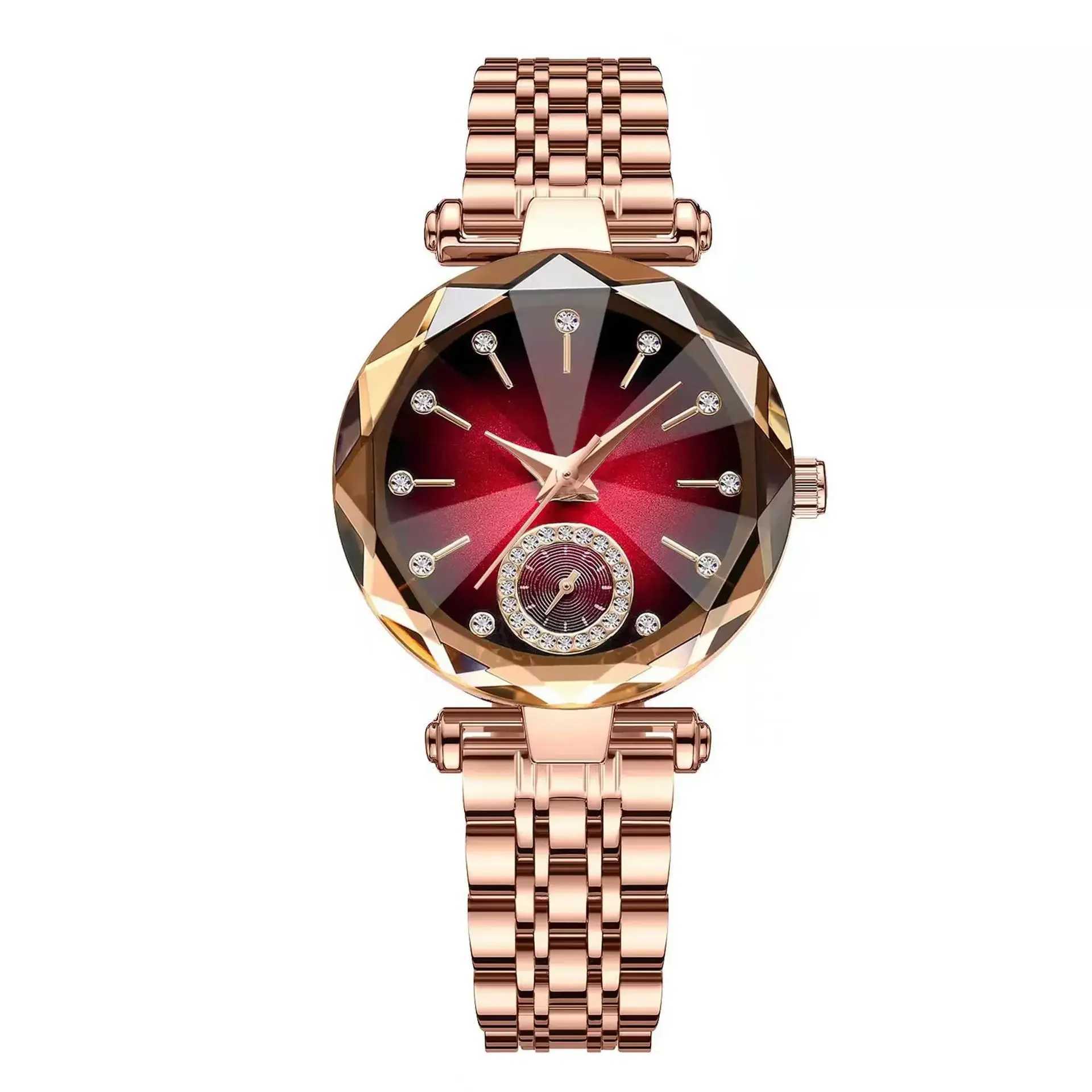 Luxury Womens Watch Elegant Waterproof Stainless Steel Womens Dress Diamond Quartz Womens WatchT250408