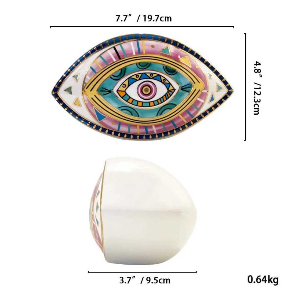 Morocco Trkiye Blue Evil Eye Interior Digital Ceramic Devils Eye Model Nazar Amulet Statue Charm Desktop Home Room Decoration X2504081