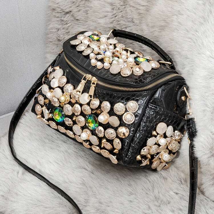 Handbag For Women Purses And Handbag Designer Handmade Women's Bag Casual Black Bucket Female Messenger Shoulder Bag New