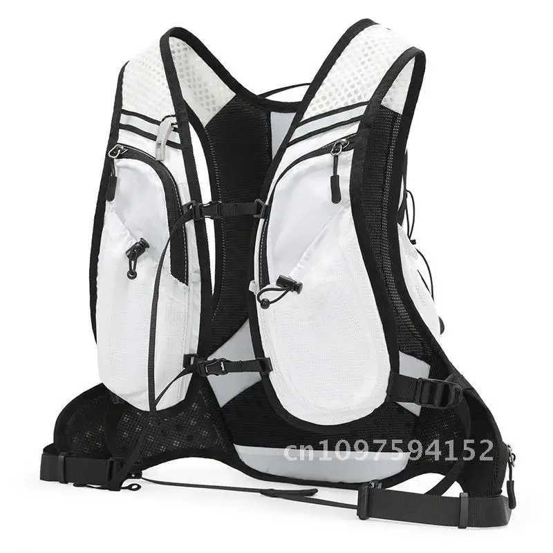 Men Women 12L Lightweight Running Hydration Vest Backpack Outdoor Bag Trail Bags Marathon Jogging Sport Hiking Rucksack WaterC250407