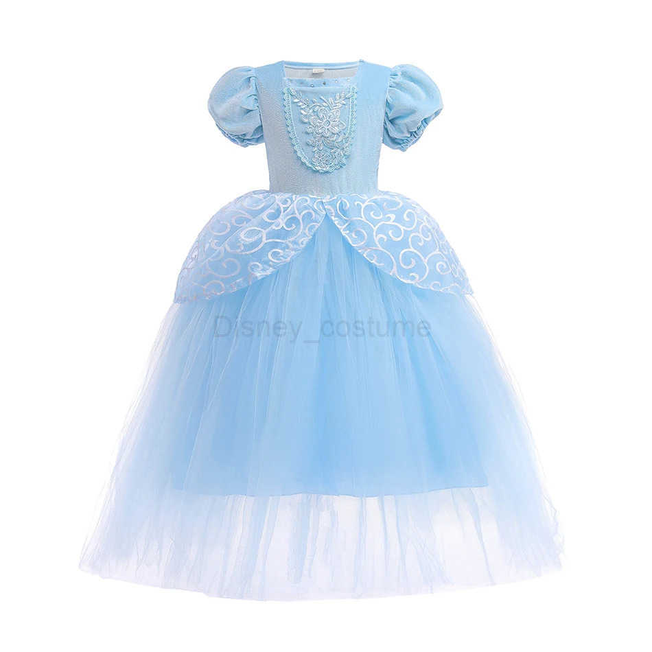 Disney Off Shoulder Blue Princess Dress for Kids Cosplay Cothing with Butterfly Toddler Birthday Party Prom Dresses Fancy Carnival Dres X250408