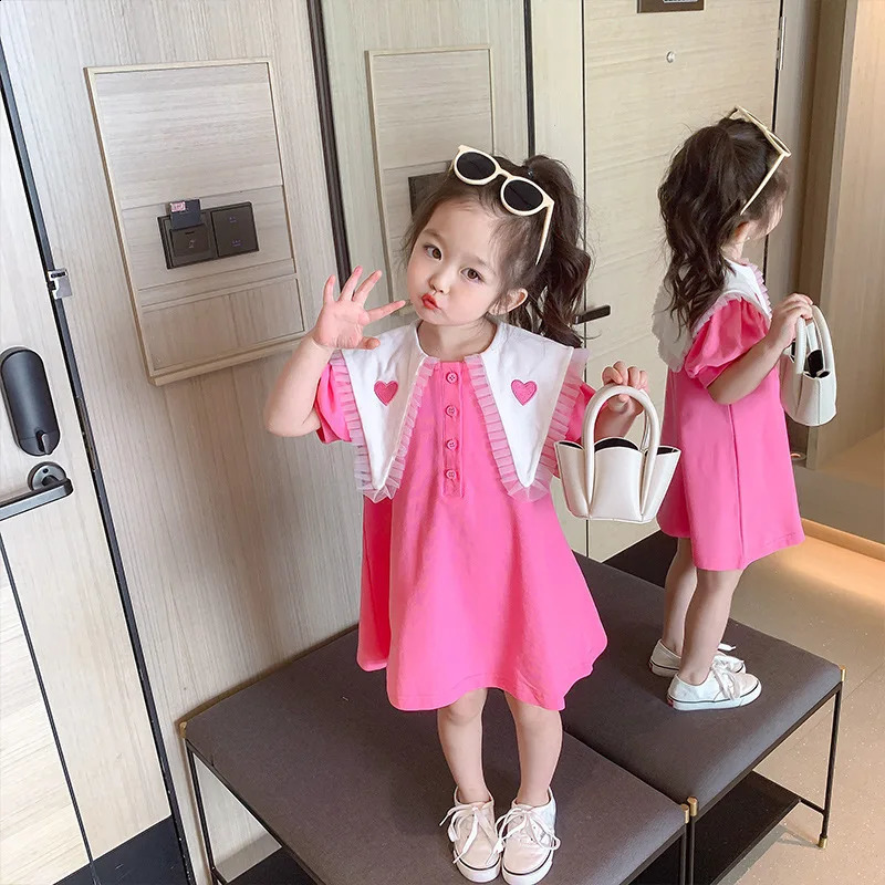 Girls Korean Style Fashionable Princess For Children Summer Dress Little Girl Baby 250408