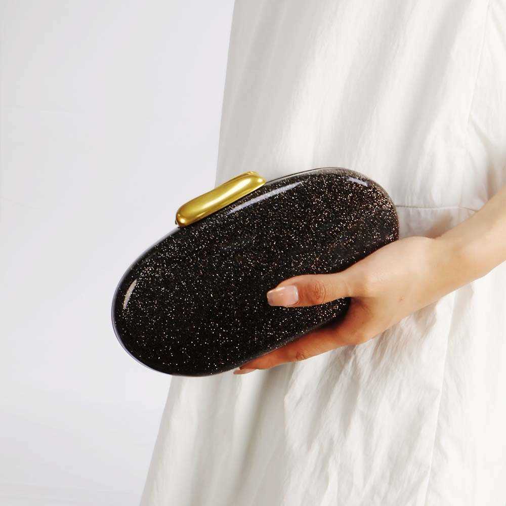 Womens Single Shoulder Bag Diagonal Cross Bag Shaped Shell Acrylic Fashion Wedding Banquet Handbag Bags