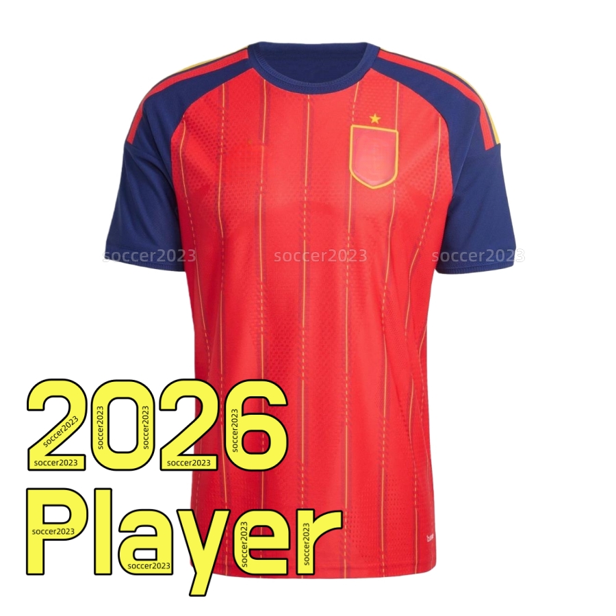 Spains 2026 World Cup LAMINE YAMAL Soccer Jerseys PEDRI PINO MERINO RODRIGO SERGIO M.ASENSIO FERRAN 25 26 Home Men long Kids Kit HERMOSO REDONDO Playe