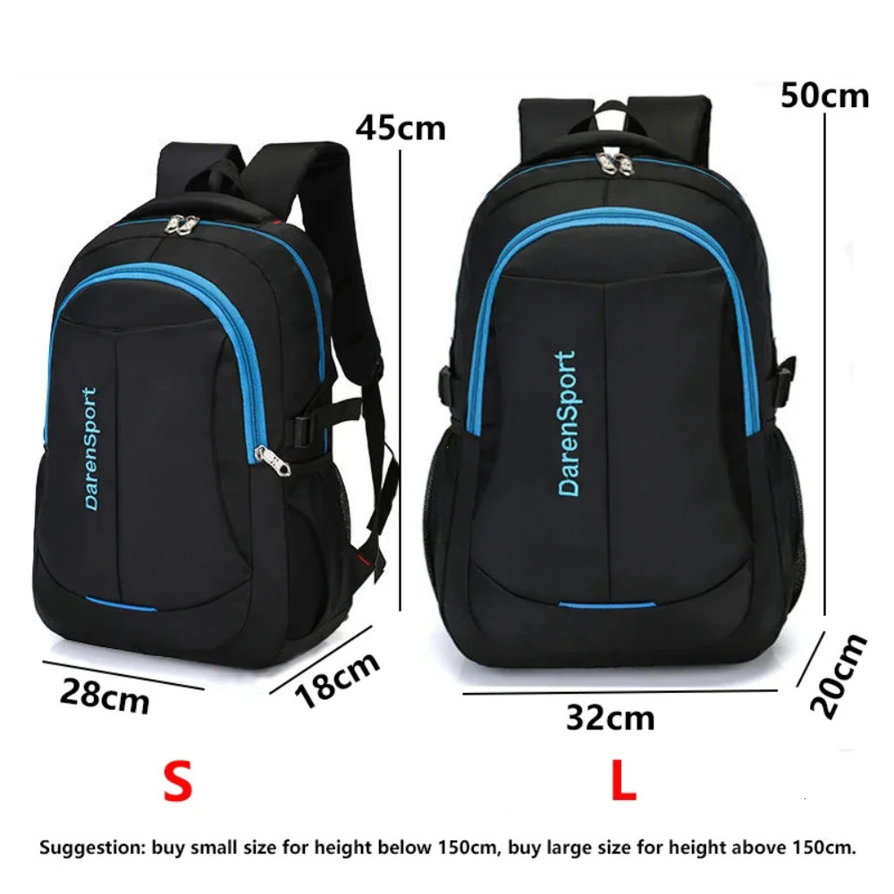 Oxford Shoulder Backpack Fashion Lightweight Waterproof Travel Laptop Rucksack Large Capacity Wear-resistant Student School Bag 250407