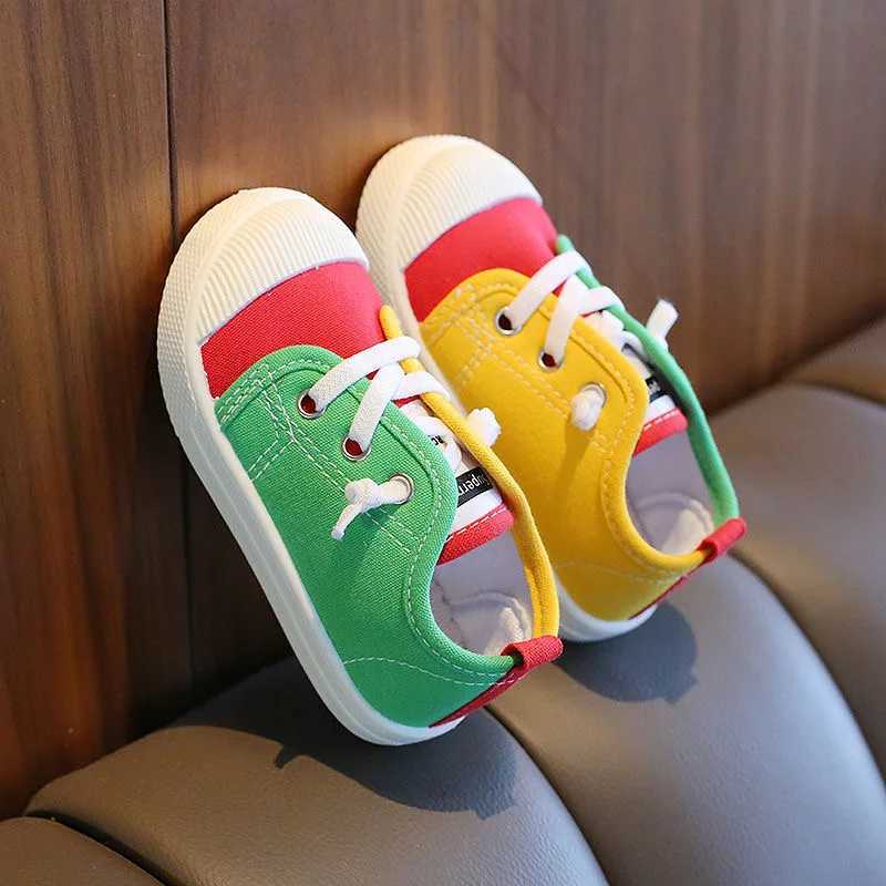 Boys canvas shoes sports shoes girls tennis shoes lace shoes childrens clothing yellow benches Zapato casual childrens canvas shoes W250407