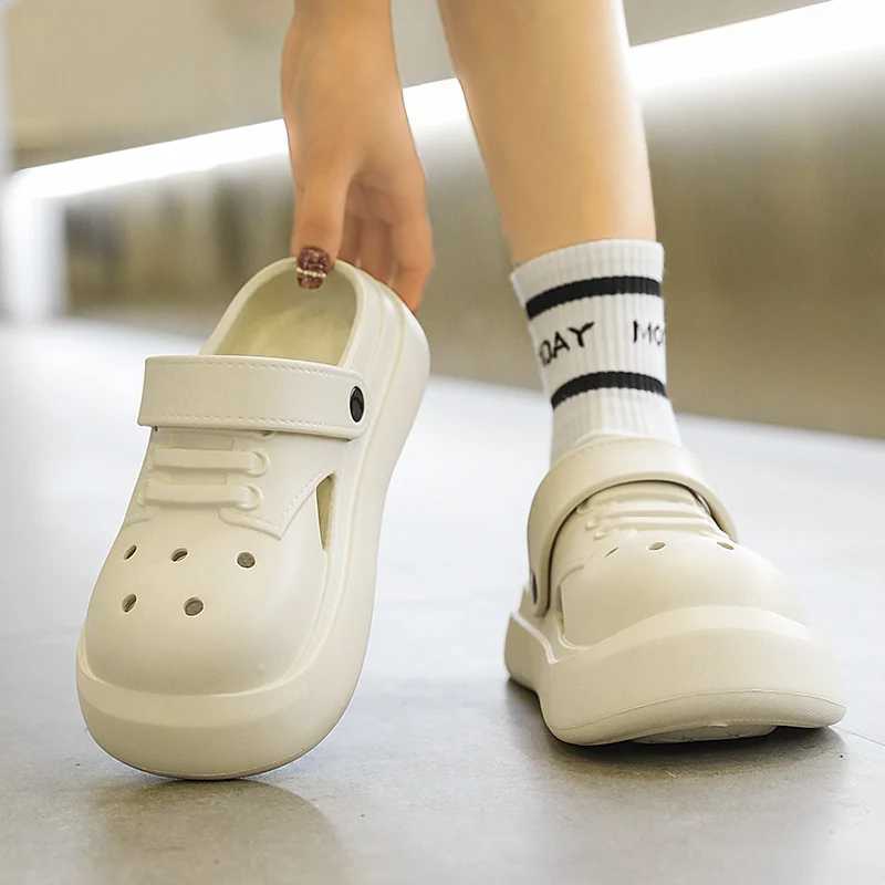 Womens Summer Slide Platform Solid Sandals Beach Slide Flip Comfortable Outdoor Garden Shoes Leisure Home Slide 36-41XJ250407