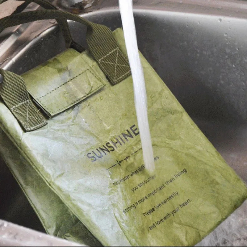 Paper Lunch Bag Waterproof Insulation Bag Lengthen and Thicken Aluminum Foil Japanese Handbag Office Worker Student 250408