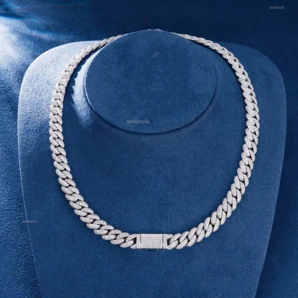 10mm S Sier Dia Vvs Clarity with Gra Certificate Moissanite Cuban Chain