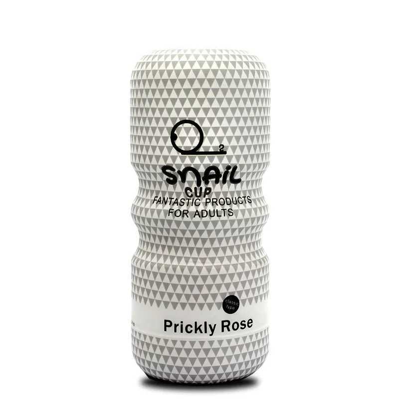 Soft rubber snail climate airplane cup mouth sucking anal vagina male masturbation manual penis adult sex toy 18+W250408
