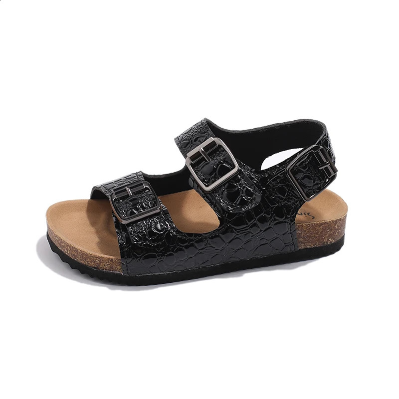 Childrens Elastic Clogs Boys and Girls Sandals Slippers Soft Bottom Non-slip Toddler Casual Open-toe Flat Sandals 250408