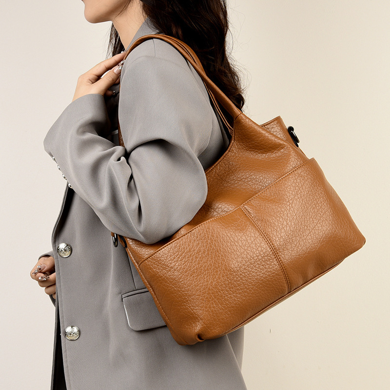 Large Capacity Tote Bag Women's Retro Fashion Luxury Design Bag Work Commute Crossbody Shoulder Handbag