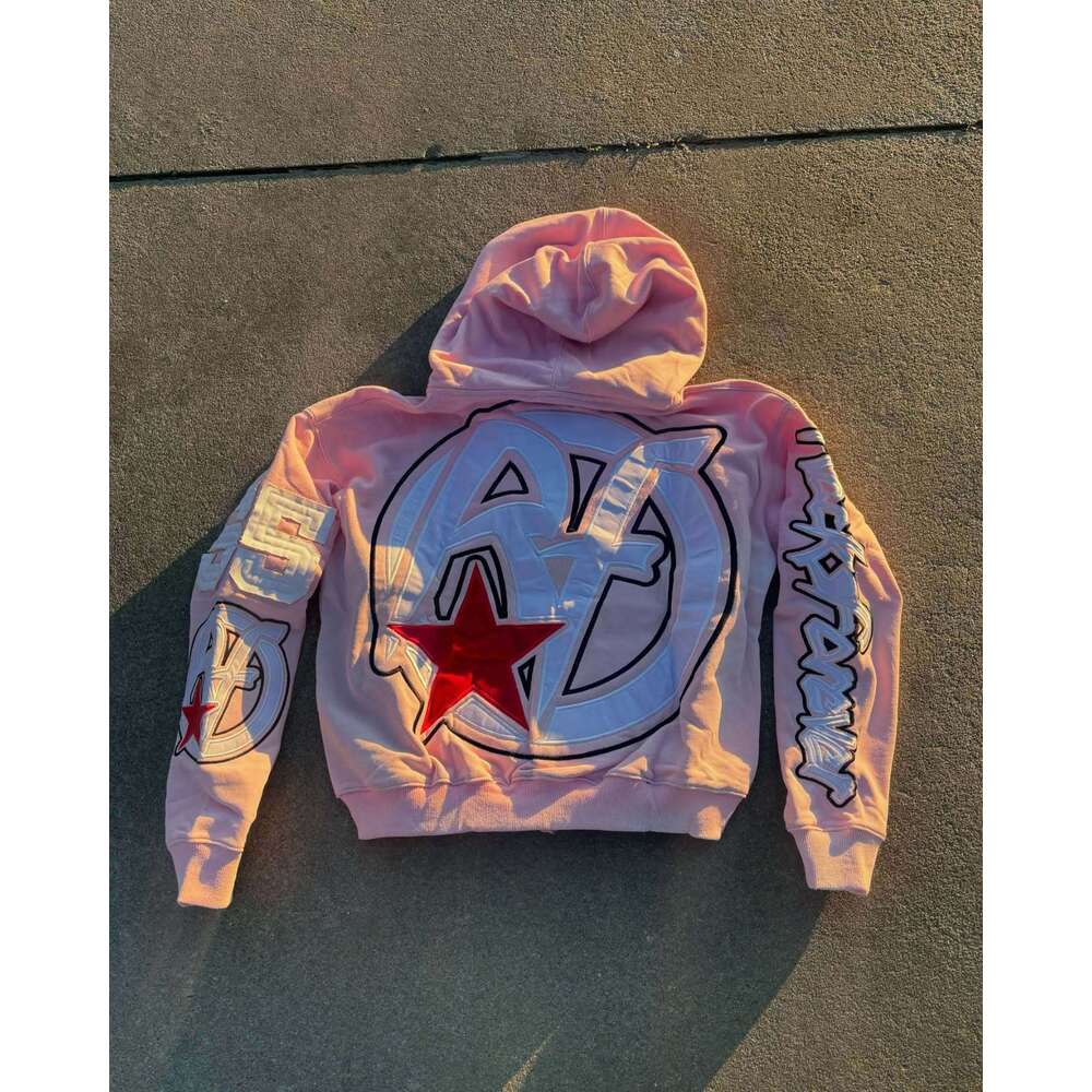 Street unisex fashion high street ins style patch hip-hop hoodie