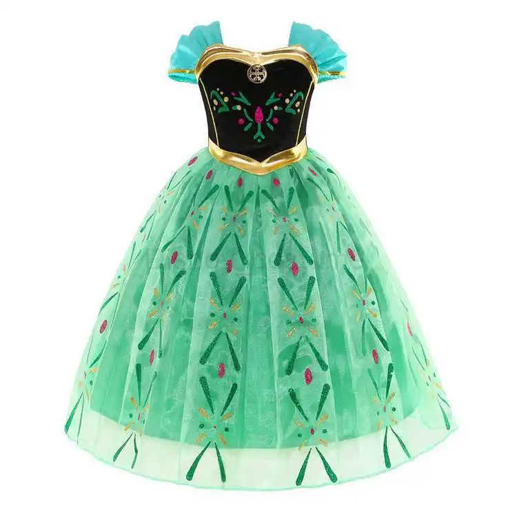 Disney Frozen Elsa Anna Princess Dress for Girls Sequined Mesh Ball Gown Carnival Clothes Kids Cosplay Snow Queen Frozen Costume X250408