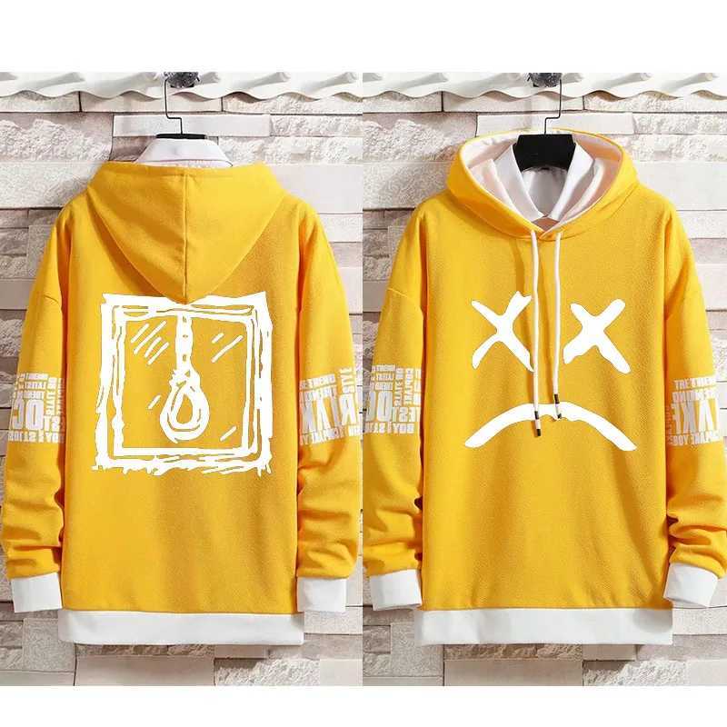 Autumn new mens hooded sweatshirt hand-painted printed pattern mens sweatshirt Ins W250408