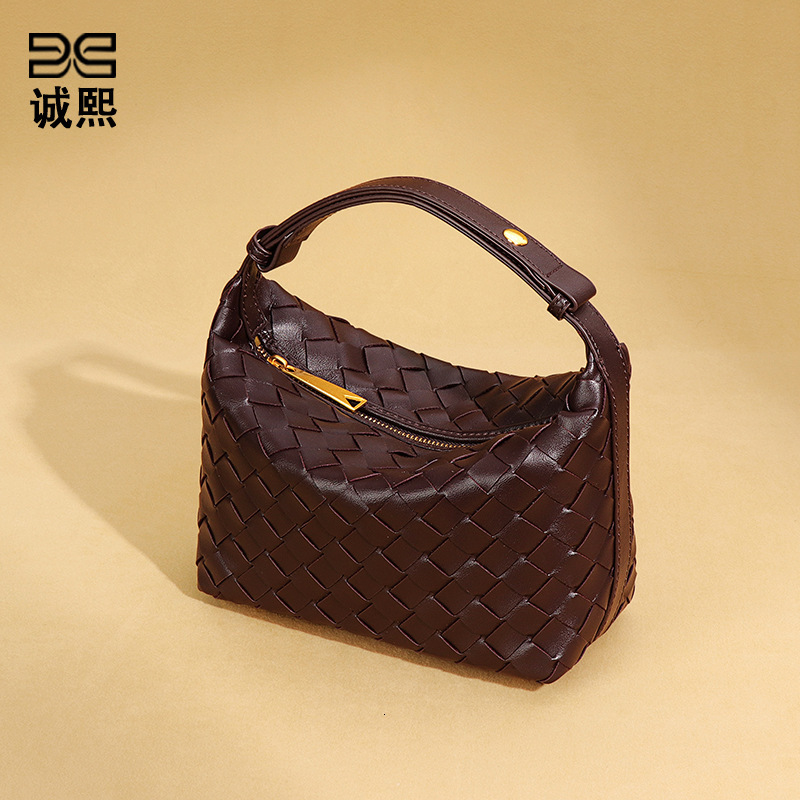 Handwoven Women's Stylish PU Leather Handbag Designer Shoulder Underarm Bag