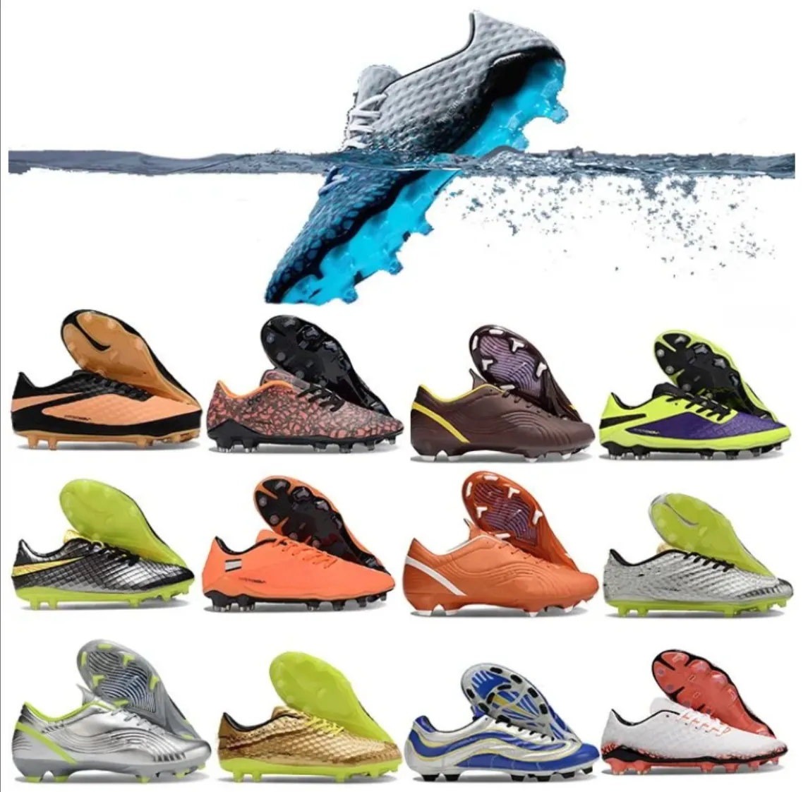 Hypervenom phant0m FG Soccer Cleats Hypervenom Orange Ronaldo Vapro 1 Chrome Boots FG Soccer Cleats Silver Pack Kids Youth Mens Soccer Shoes Safari