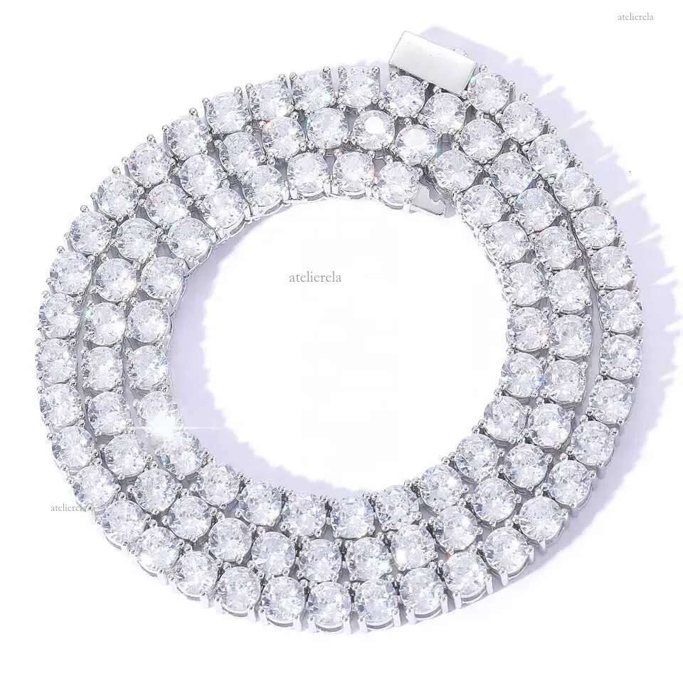 High Quality Sterg Sier Tennis Mosan Dia 3mm--6mm Vvs Moissanite Cuban Chain Necklace for Men Women Fine Jewelry Hip Hop