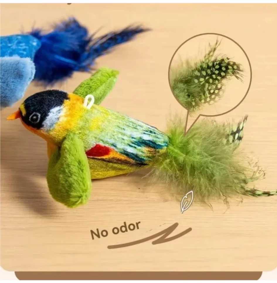 Cat Toys For Indoor Cats Interactive Cat Toy Realistic Bird Sound Plush Catnip for Cats Kitten Toy J2511081