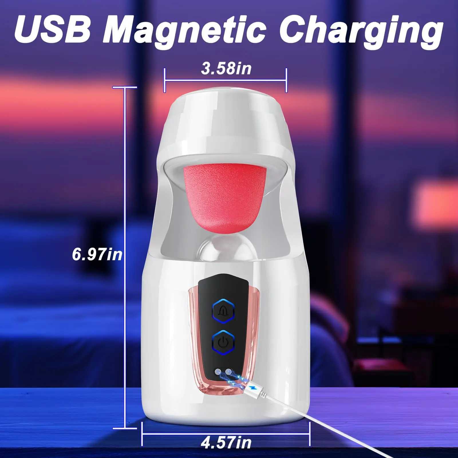 HESEKS Sex Toy Mens Automatic Masturbation Cup Adult Sexy Toy Tongue Licking Remote Vibration Penis Masturbator 18+W250408
