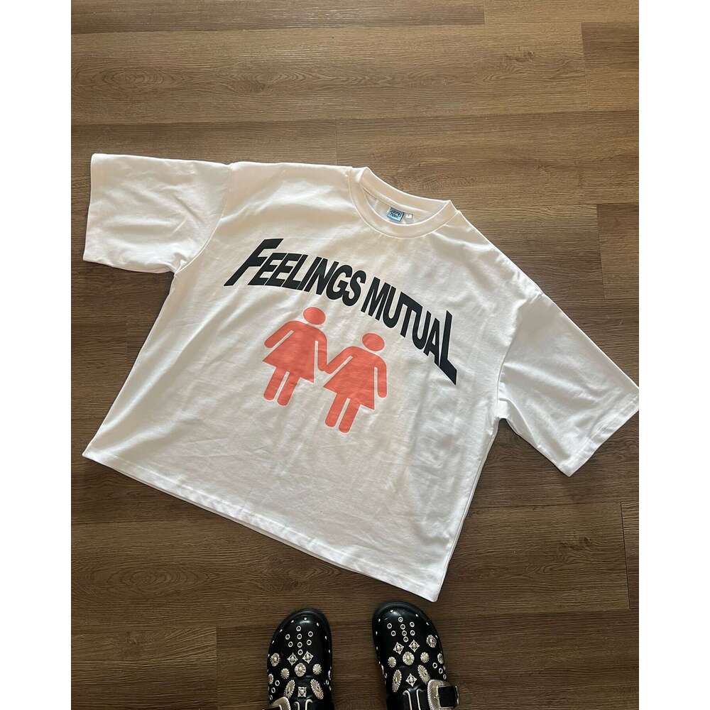 American fashion trend design summer loose cotton unisex cartoon printed top